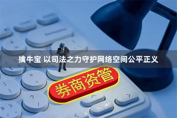 擒牛宝 以司法之力守护网络空间公平正义