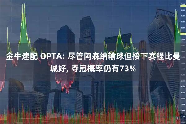 金牛速配 OPTA: 尽管阿森纳输球但接下赛程比曼城好, 夺冠概率仍有73%